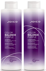 Joico Color Balance Purple Shampoo & Conditioner Set, Eliminate Brassy and Yellow tones, for Cool Bl
