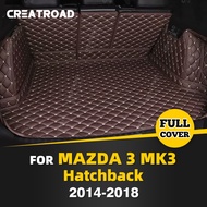 Auto Full Coverage Trunk Mat For Mazda 3 Axela Hatchback 2014-2018 17 16 15 Car Boot Cover Pad Interior Protector Accessories
