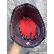 MERAH Agv pista gprr crown padd red foam padding agv pista gprr crown pad red checkpad