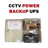 HIKVISION CCTV UPS 9CH DC 12V 10A Back Up Power Supply Metal Box C/W 12VDC 7.0Ah Backup Battery