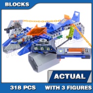 ⓛ318pcs Nexoes Knights Aaron Aero-Striker V2 Wing Crossbow Trigger 10517 Building Blocks Toys C<si^