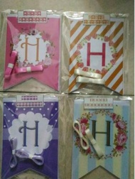 Bunting flag custom nama ukuran besar