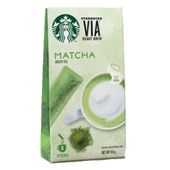 STARBUCKS VIA Matcha Green Tea สตาร์บัค เวีย มัทฉะ ชาเขียว ลาเต้ 17กรัม x 5ซอง