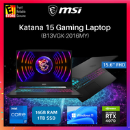 MSI Katana 15 B13VGK-2016MY (i7-13620H/16GB/1TB SSD/RTX4070 8GB/15.6" FHD/RGB KEYBOARD/W11/BAG/ 2Y) Gaming Laptop