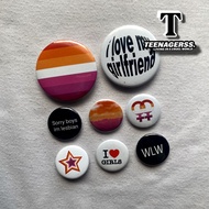 8Pcs Pin Button Wlw Flag Pin Pin Pin Brooch Pride Flag LGBT Women Loving Women