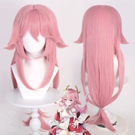 Yushin Gyousen's wig for Kotori City Cosplay - realistic scalp top with pink wavy style wig For adul
