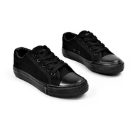 G-Max Unisex Laced Black School Shoes for Primary | 207-01739 | Kasut Sekolah Hitam