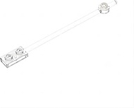 30 Pcs Classic Building Bricks Bar 12L Bulk, Clear Sticks with 1x2 Plate End Hollow Studs and 1x1 Ro