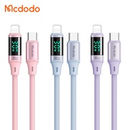 Mcdodo สายเคเบิลข้อมูลซิลิโคน,Mcdodo 36W PD Type-C เป็น Lightning สำหรับ iPhone 11 12 13 Max Pro X XS iPad 8 7 5 6พร้อมไฟ LED ชาร์จเร็ว