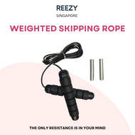 REEZY Weighted Skipping Rope Jump Rope for Fitness &amp; Speed Training [Adjustable Weight &amp; Length] Fitness Equipment High-Quality Skipping Rope Weighted Jump Rope