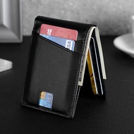 New Leather Wallet Men's Wallet Europe And America Cross Border Leather Us Dollar Clip Rfid Anti-Magnetic Anti-Identity-Theft