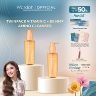 [TWINPACK] Wardah Vitamin C + 8X NMF Amino Radiant Charge Gel Cleanser 120 ml- Brighten Dull and Dry