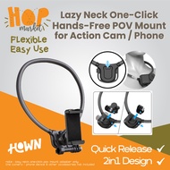 HP LAZY-1KLIK Neck Mount w Quick Release for Action Cam DJI GoPro Insta360 Smartphone/ POV Anglehp (