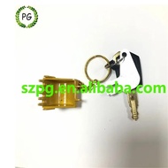8H5306 5P8500 Ignition Key with Bucket Key Chain for Caterpillar Excavator Heavy Equipment Keychain