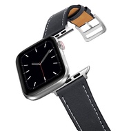 [HOT JUXXKWIHGWH 514] สายหนังหรูหราสำหรับ Apple Watch Band 44มม. 42มม. 38มม. 40มม. 45/41มม. Smart Watch อุปกรณ์เสริมสร้อยข้อมือ IWatch Serie 7 6 SE 5 4 3
