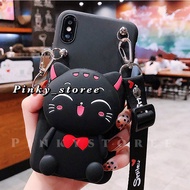 CASING OPPO A3S/ A1K/ A83/ A71/ A37/ A37F/ A31 2020/ F5/ F7/ F9/ SOFT CASE KARAKTER DOMPET KOIN + GANTUNGAN TALI SELEMPANG