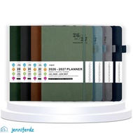 JENNIFERDZ Agenda Planner Notebook, Convenient English 2026-2027 Schedule Book, Week Planner A5 Simp