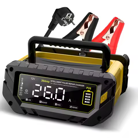 HTRC 6V/12V/24V Car Battery Charger 26A For Lithium LiFePO4 AGM GEL Lead-Acid Battery Motorcycle Cha