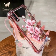 Phone Case For OPPO A31/A8/A12E/ARealme C1/AX5 with Flower Hand Rope peach art illustration blossom 