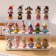 Transparent Display Case Blind Box Container Ready-to-use Popmart Figurines Storage with Shelf Stair