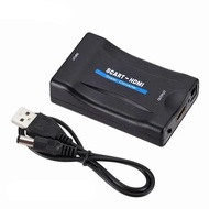 1080P SCART To HDMI Compatible Video Audio Upscale Converter Adapter Converter Upscale AV Signal HD 