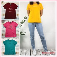 [PROMO] T-shirt seluar pendek Toms Girl 62-730 731 732 733 dengan wanita cetak 100% kapas buatan Mal