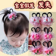 Children Hair Clip Wig Hair Clip Antique Wig Braid Flower Hair Accessories Girls Bangs Side Clip Kin