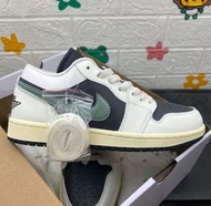 Nike Jordan 1 Low AJ1 板鞋-黑綠