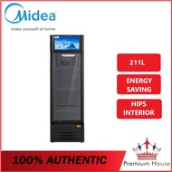 MIDEA Chiller Showcase 211L R600A Eco Fridge Refrigerator MDRZ304FGG30
