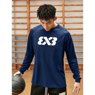 3X3 Basketball Training Suit Shooting Suit Long Sleeve American Autumn Raglan Sleeve T-Shirt Sweatsh