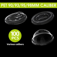 Disposable Plastic Cup Lids 95mm Flat Lid Cover 95mm Direct Drinking Strawless Lid Cover 90mm Spill-
