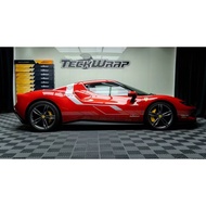 Ferrari 296 GTB GTS Modified Accessories Car Stickers Garland Hood Parallel Line Color Strips