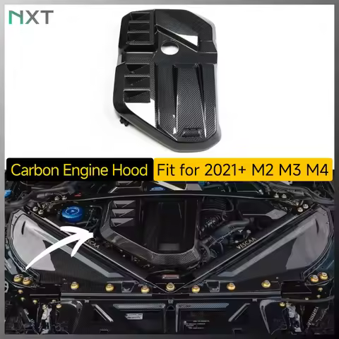For BMW M2 G87 M3 G80 M4 G82 G83 2021+ Real Full Carbon Fiber Engine Hood Cover Bonnet Front Hood Pr
