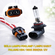 CAHAYA HB4 LIGHT BULB 9006 12V 55 WATT YELLOW LIGHT + SOCKET – FOGLAMP INNOVA HILUX FOG LAMP/