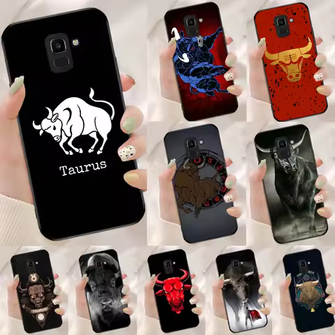 Taurus bull Case For Samsung Galaxy A6 A8 A7 A9 J8 2018 J4 J6 Plus A3 A5 J1 2016 J7 J5 J3 2017 Cover