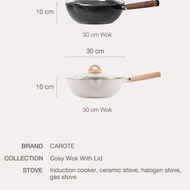 Carote Cozy Wok Pan With Lid Black 26 Cm