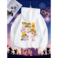 Disney "Epcot World Journey Retro Park Style" Black Hooded Sweatshirt - Autumn/Winter Lady's Casual 