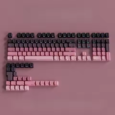 Colorful Gradient Side Print Keycaps PBT Double Shot CHERRY Profile 130 Keys Cap MX Switch Keyboard
