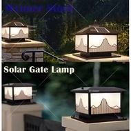 Designer Light 25cm Solar Gate Lamp Lampu Tiang Solar PVC Gate Lamp Pillar Light Lampu Pagar Solar Lampu Tembok (SG10)