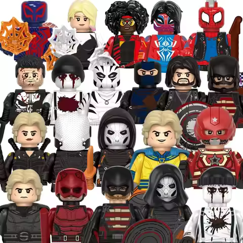 Hot Collect toys Marvel building blocks Muse Daredevi Loki TVA Agent mini bricks toys party gifts