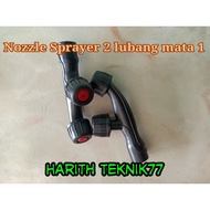MATA Nozzle sprayer sprayer sprayer fog 2 holes eye 1