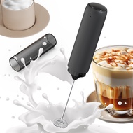 Milk Frother Handheld with Lid Stand Drink Mixer Electric Portable Whisk Drink Mixer Mini Foam Maker
