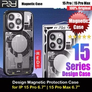 Red Design Selected iPhone 15 Pro Max | 15 Pro 6.1 Mecha Motherboard Chipset Design Magnetic Case Ca