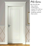 Pintu Kayu Modern Warna Putih, Kusen Pintu Minimalis Murah Cat Duco