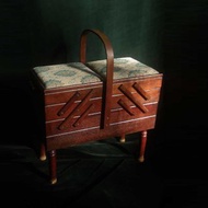 【老時光 OLD-TIME】早期歐洲大款木製裁縫箱