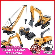 Construction Toy Vehicle Crane Excavator Vehicle Toy Bulldozer Lorry Truck Mixer Trailer Mainan Jang