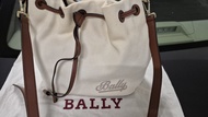 Bally Cassie 帆布水桶包 米色 (((帆布已變黃需清洗100%正版)))