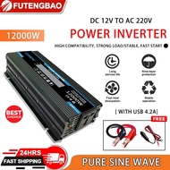Car Power Inverter 12000W LED Car Power Inverter 12V to 220V Converter Car Charger Modified Sine Wav