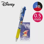 【日本正版授權】迪士尼 三色原子筆 0.5mm 日本製 原子筆/油性筆 JETSTREAM - 小熊維尼 108239