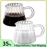 2 Pcs Glass Pitcher, Wave Shaped Glass Creamer Pitcher, Glass Tea Pitcher, Coffee Milk Creamer Pitch